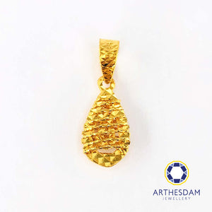 Arthesdam Jewellery 916 Gold Weaving Raindrop Pendant