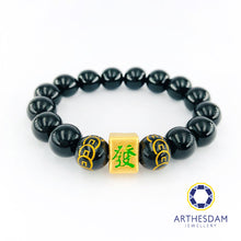 Load image into Gallery viewer, Arthesdam Jewellery 999 Gold Mahjong Huat Beaded Bracelet
