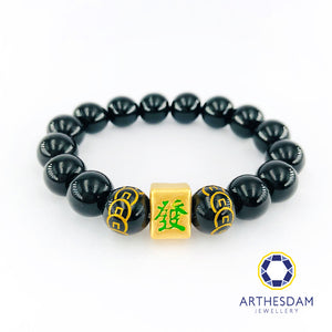 Arthesdam Jewellery 999 Gold Mahjong Huat Beaded Bracelet