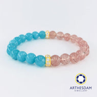 Arthesdam Jewellery 916 Gold Blue VS Pink Quartz Bracelet