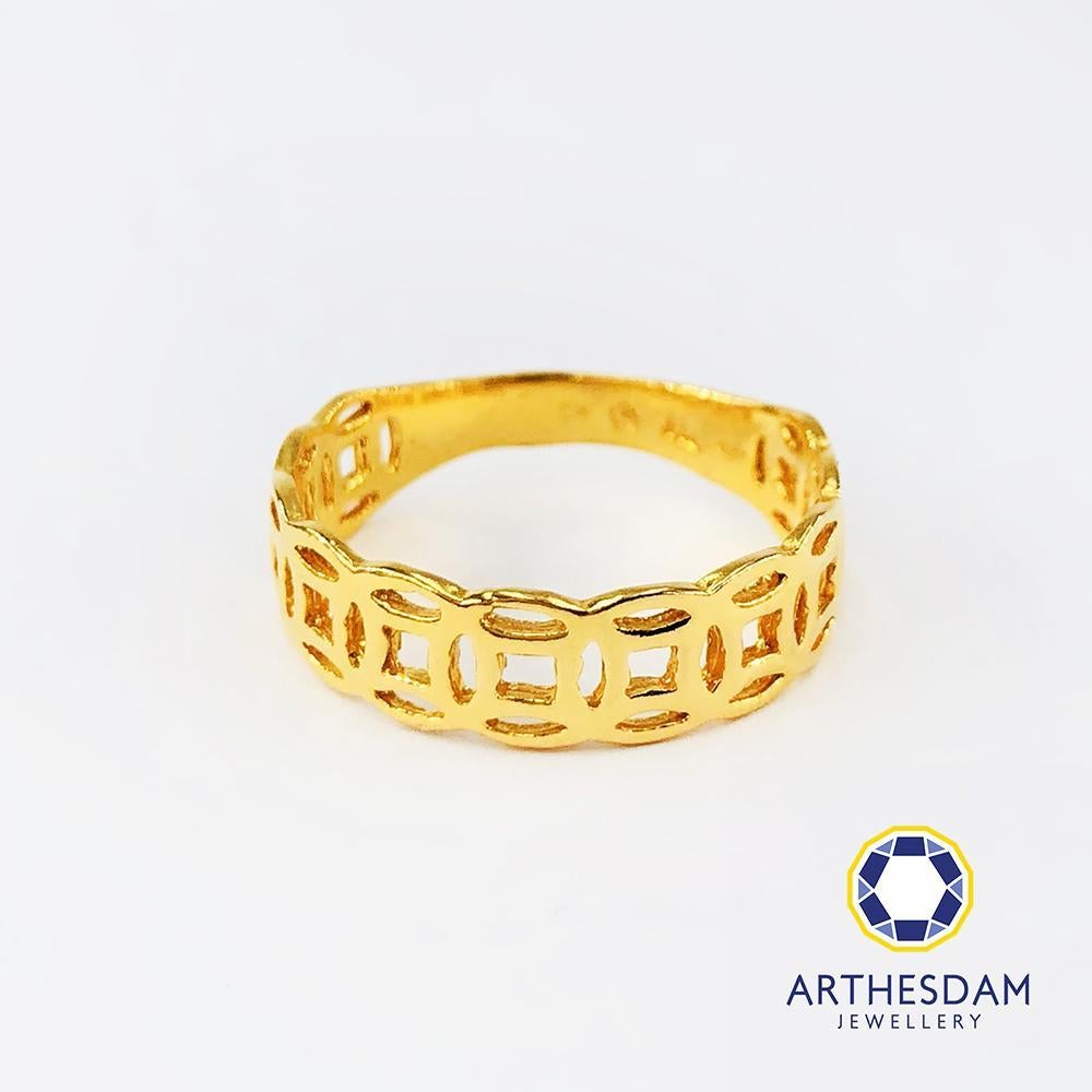 Arthesdam Jewellery 916 Gold Lucky Coins Ring