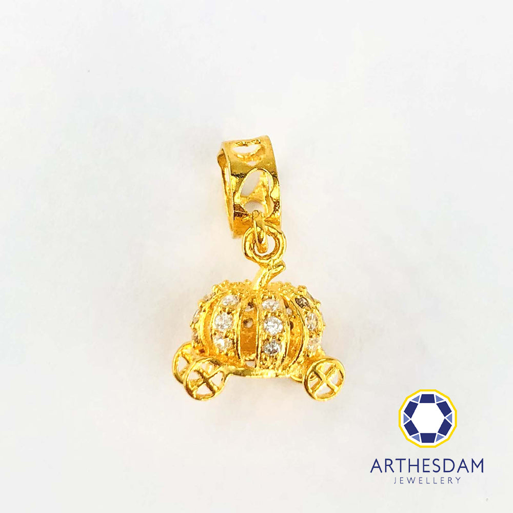 Arthesdam Jewellery 916 Gold Pumpkin Carriage Charm