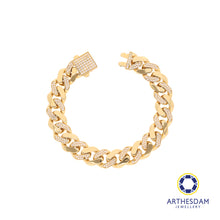Load image into Gallery viewer, Arthesdam Jewellery 18K Yellow Gold Sparkling Cowboy Bracelet

