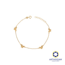 Load image into Gallery viewer, Arthesdam Jewellery 18K Yellow Gold Elegant Butterfly Bracelet
