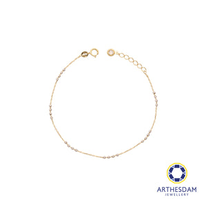 Arthesdam Jewellery 18K Yellow Gold Two-Toned Ball Bracelet