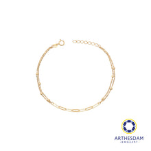 Load image into Gallery viewer, Arthesdam Jewellery 18K Yellow Gold Paper Clip Chain Layered Bracelet
