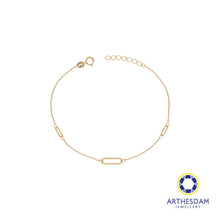 Load image into Gallery viewer, Arthesdam Jewellery 18K Yellow Gold Minimalist Paper Clip Bracelet
