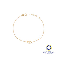 Load image into Gallery viewer, Arthesdam Jewellery 18K Yellow Gold Dainty Love Protection Bracelet
