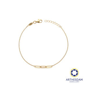 Arthesdam Jewellery 18K Yellow Gold Dainty Interlink Bracelet