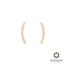 Load image into Gallery viewer, Arthesdam Jewellery 18K Yellow Gold Elegant 9 Stone Earrings
