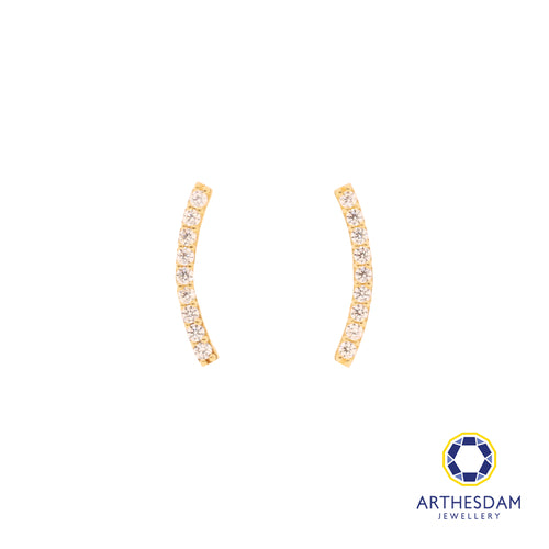 Arthesdam Jewellery 18K Yellow Gold Elegant 9 Stone Earrings