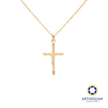 Load image into Gallery viewer, Arthesdam Jewellery 18K Yellow Gold Cross with Jesus Pendant
