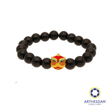 Load image into Gallery viewer, Arthesdam Jewellery 999 Gold Lucky Red Lion Dance Beaded Bracelet
