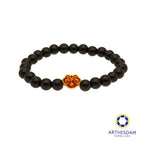 Arthesdam Jewellery 999 Gold 平安 Wealth Lock Beaded Bracelet