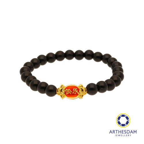 Arthesdam Jewellery 999 Gold 快乐秉 Beaded Bracelet