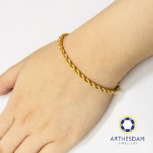 Load image into Gallery viewer, Arthesdam Jewellery 916 Gold Hollow Rope Bracelet
