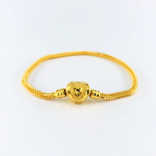 Load image into Gallery viewer, Arthesdam Jewellery 916 Gold Heart Lock Charm Bracelet
