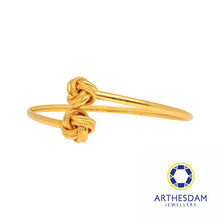 Load image into Gallery viewer, Arthesdam Jewellery 916 Gold Faceted Knot of Love Bangle
