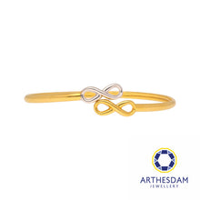Load image into Gallery viewer, Arthesdam Jewellery 916 Gold Two-Toned Infinity Bangle
