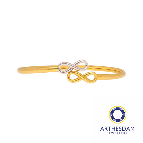 Arthesdam Jewellery 916 Gold Two-Toned Infinity Bangle