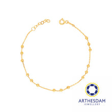 Load image into Gallery viewer, Arthesdam Jewellery 916 Gold Triple Ball Minimalist Bracelet
