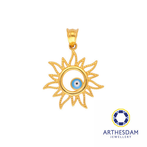 Arthesdam Jewellery 916 Gold Evil Eye Sun Pendant