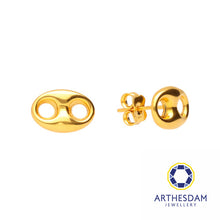 Load image into Gallery viewer, Arthesdam Jewellery 916 Gold Soda Tab Button Earrings
