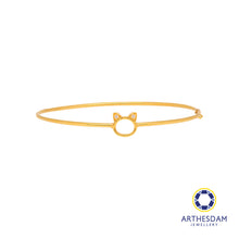 Load image into Gallery viewer, Arthesdam Jewellery 916 Gold Cat Bangle
