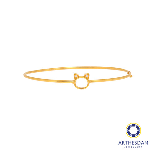 Arthesdam Jewellery 916 Gold Cat Bangle