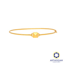Load image into Gallery viewer, Arthesdam Jewellery 916 Gold Square Bangle
