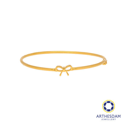 Arthesdam Jewellery 916 Gold Ribbon Baby Bangle