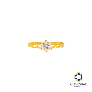 Arthesdam Jewellery 916 Gold Infinity Starry Solitaire Ring