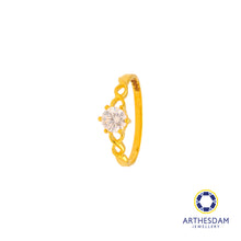 Load image into Gallery viewer, Arthesdam Jewellery 916 Gold Infinity Starry Solitaire Ring
