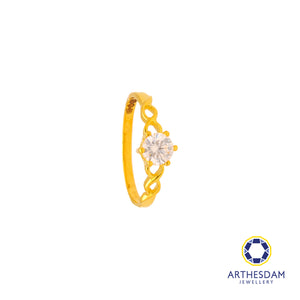 Arthesdam Jewellery 916 Gold Infinity Starry Solitaire Ring
