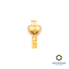 Load image into Gallery viewer, Arthesdam Jewellery 916 Gold Heart Lock Ring
